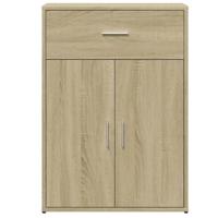 Dressoir 60x30x84 cm bewerkt hout sonoma eikenkleurig - thumbnail