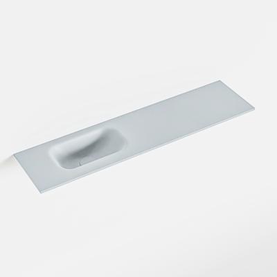 MONDIAZ EDEN Clay solid surface inleg wastafel voor toiletmeubel 90cm. Positie wasbak links