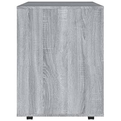 Rolkast 60x53x72 cm bewerkt hout grijs sonoma eiken