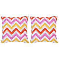 vidaXL Kussens 2 st met print 40x40 cm katoen meerkleurig - thumbnail