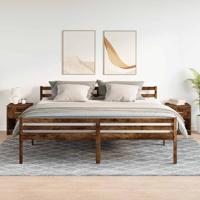 Nachtkastjes 2 st met lade 40x34x50 cm gerookt eikenkleurig - thumbnail