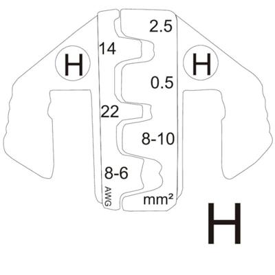 TOOLCRAFT PLE-0H Krimp-onderdelen Platte stekkers, D-sub stekkers Krimpbereik: 2.5 tot 10 mm² Geschikt voor merk: TOOLCRAFT PZ-500