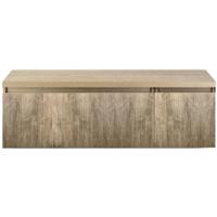 Frozen 3D Badmeubelset 140 cm - Greeplijst in Kleur - Wastafel Onderkast met Bovenblad French Oak - thumbnail
