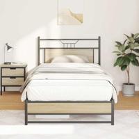 Bedframe zonder matras hout sonoma eikenkleurig 100x190 cm - thumbnail