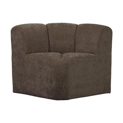 Woood Mojo eetkamerbank hoekelement rib Bruin