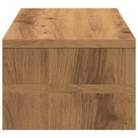 Monitorstandaard 54x22x15 cm bewerkt hout artisanaal eikenkleur - thumbnail