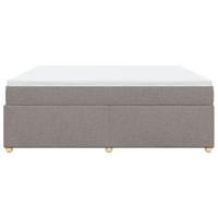 Boxspring met matras stof taupe 200x200 cm - thumbnail