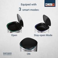 Afvalbak desq sensor 40 liter rvs zwart - thumbnail