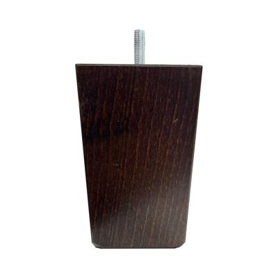 Meubelpoot bruin taps 7,5 bij 7,5 cm en hoogte 11,5 cm van massief hout (M8)
