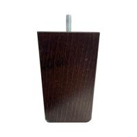Meubelpoot bruin taps 7,5 bij 7,5 cm en hoogte 11,5 cm van massief hout (M8) - thumbnail