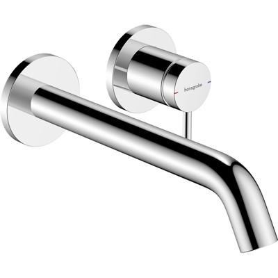 Hansgrohe Tecturis S ééngreeps wastafelkraan inbouw voor wandmontage, met uitloop 22,5 cm, chroom
