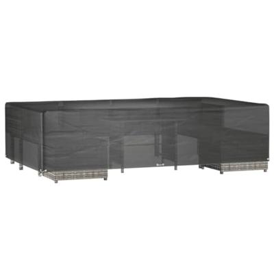 Tuinmeubelhoes met 12 oogjes rechthoekig 315x180x75 cm