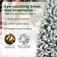 VidaXL Kunstkerstboom wit 180 cm pvc en plastic en staal en pe - thumbnail