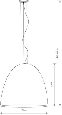 Lyora Witte hanglampEgg XL Ø 75cm - 9025