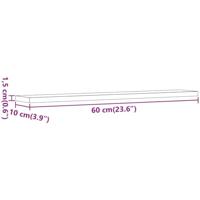 Wandschappen 4 st 60x10x1,5 cm bewerkt hout oud houtkleurig - thumbnail