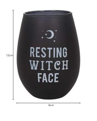Wijnglas "Resting Witch Face"