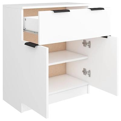 Dressoir 60x30x70 cm bewerkt hout wit