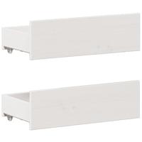 Bedframe zonder matras met hoofdbord grenenhout wit 200x200 cm - thumbnail