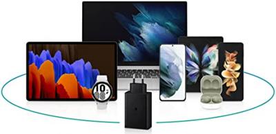 Samsung 65W Power Adapter Trio Oplader Zwart - thumbnail