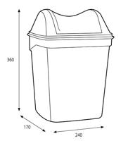 Dameshygiënebak katrin 8 liter wit - thumbnail