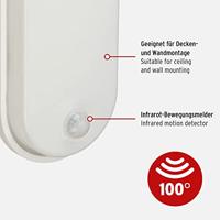 Brennenstuhl 1270780901 LED-buitenlamp met bewegingsmelder (wand) Energielabel: F (A - G) 15 W Wit - thumbnail