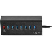 Nedis USB-Hub 8-Poorts USB 3.0 met Externe Voeding QC3.0 Oplaadpoort - thumbnail