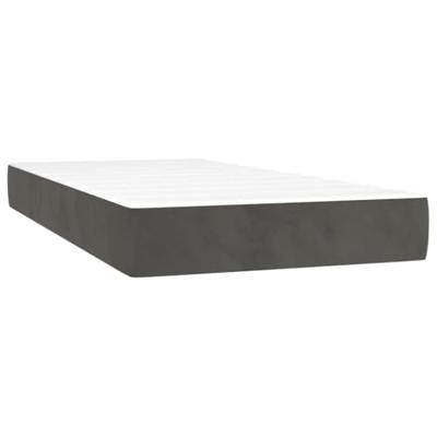Boxspring met matras en LED fluweel donkergrijs 200x200 cm