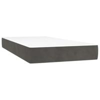 Boxspring met matras en LED fluweel donkergrijs 200x200 cm - thumbnail