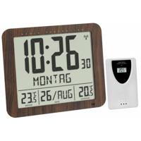 TFA Dostmann 60.4518.08 Wandklok Zendergestuurd 24.8 cm x 2.5 cm x 20.6 cm Hout - thumbnail