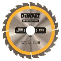 DeWALT Cirkelzaagblad voor Hout | Construction | Ø 190mm Asgat 30mm 24T - DT1944-QZ - thumbnail