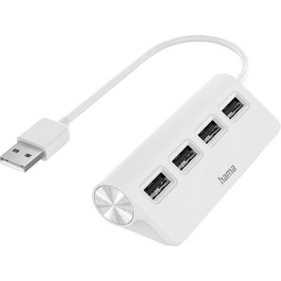 Hama 00200120 USB-hub 4 poorten USB-A USB 2.0 480 MBit/s Wit