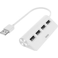 Hama 00200120 USB-hub 4 poorten USB-A USB 2.0 480 MBit/s Wit - thumbnail