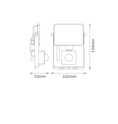 BELLALUX 4099854493836 LED-buitenschijnwerper met bewegingsmelder 10 W Lichtkleur (naam): Koudwit, Wit