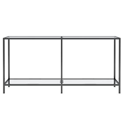 Wandtafel 160x35x75,5 cm gehard glas transparant