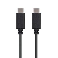 NanoCable 10.01.2301 – kabel 3A USB-C naar USB-C, USB 2.0, stekker op stekker, zwart, 1 m - thumbnail
