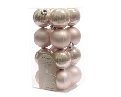 Kerstbal plastic glans-mat 40 mm poeder roze KSD - Ksd Kerstbal plastic glans-mat 40 mm poeder roze KSD - Ksd