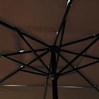 VidaXL Parasol 3-laags met aluminium paal 2,5x2,5 m taupe - thumbnail