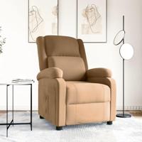 Fauteuil verstelbaar fluweel bruin - thumbnail