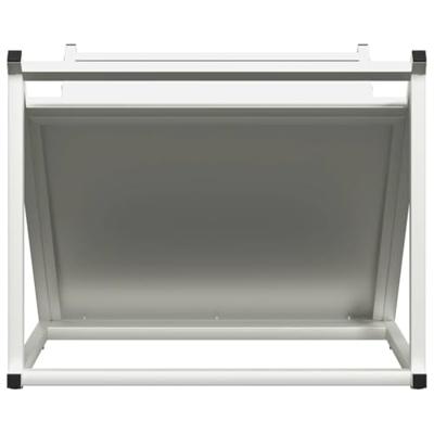 VidaXL Brandhoutrek 70x43x34,5 cm koudgewalst staal wit