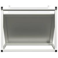VidaXL Brandhoutrek 70x43x34,5 cm koudgewalst staal wit - thumbnail