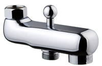 Xellanz Basic opbouw uitloop voor douchekraan met omstelknop 10 cm messing chroom - thumbnail