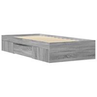Bedframe bewerkt hout grijs sonoma eikenkleurig 90x200 cm - thumbnail
