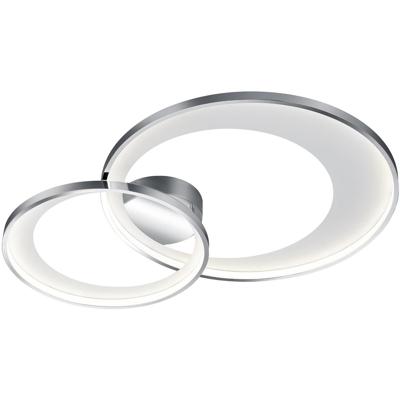 Dimbare LED Plafondlamp 36W - Warm Wit 3000K - Ovaal Chroom Aluminium