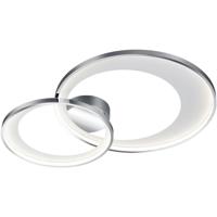 Dimbare LED Plafondlamp 36W - Warm Wit 3000K - Ovaal Chroom Aluminium - thumbnail