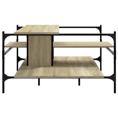 Salontafel 100x100x48,5 cm bewerkt hout sonoma eikenkleurig