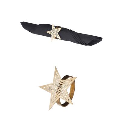 House Of Seasons Kerst Servethouder Ster Goud 6x5Cm House Of Seasons Kerst Servethouder Ster Goud 6x5Cm