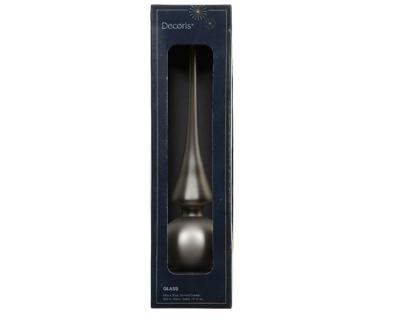 Piek glas d6h26 cm zacht grijs II Decoris - Decoris Piek glas d6h26 cm zacht grijs II Decoris - Decoris