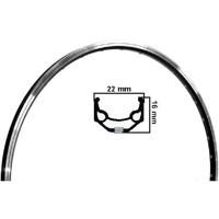 Ryde velg urban race alu zwart/alu 16mm hoog >22< 36 gaats - thumbnail