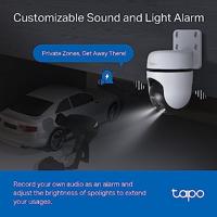 Tapo 2K bewakingscamera buiten, 360° PTZ WiFi-camera, IP65 weerbestendige CCTV voor thuisbeveiliging, bewegingstracking, full-colour nachtzicht, cloud en lokale opslag, werkt met Alexa & Google Home - thumbnail