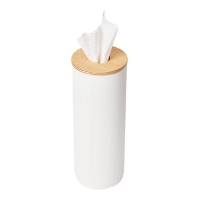 Yamazaki Tissuebox Rond - Rin - Wit